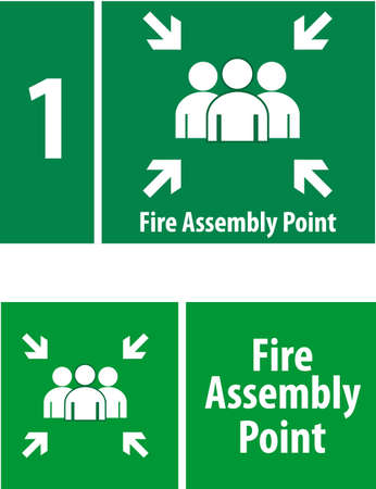 Fire Assembly Point Signのイラスト素材