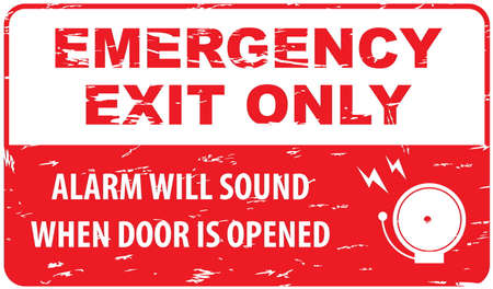 Fire emergency exitのイラスト素材