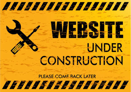 Website Under Construction. easy to remove scratch.のイラスト素材