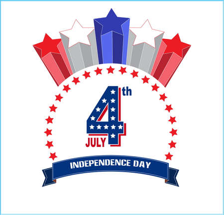 modern independence day background or independence backdrop or independence illustration for presentation or printing. easy to modify.のイラスト素材