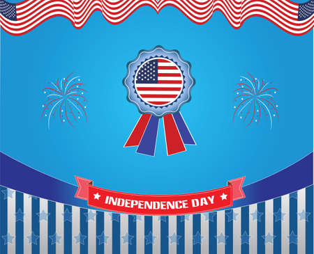 modern independence day background or independence backdrop or independence illustration for presentation or printing. easy to modify.のイラスト素材