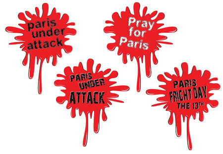 pray for Paris, 13 November 2015 tragedyのイラスト素材