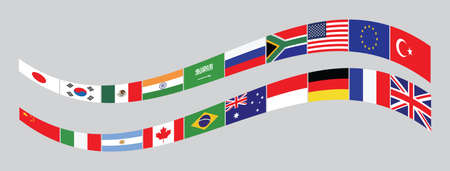 Countries flags of the world economicのイラスト素材