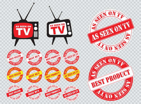Collection of as seen on TV icon, easy to modifyのイラスト素材