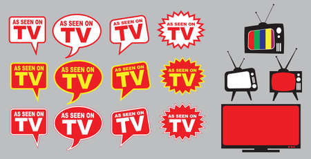 Collection of as seen on TV icon, easy to modifyのイラスト素材