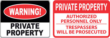 Set of Trespassing sign.のイラスト素材