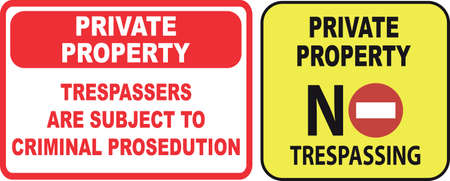 Set of Trespassing sign.のイラスト素材
