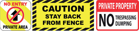 Set of Trespassing sign.のイラスト素材