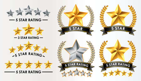set of customer feedback 5 star rating. easy to modify