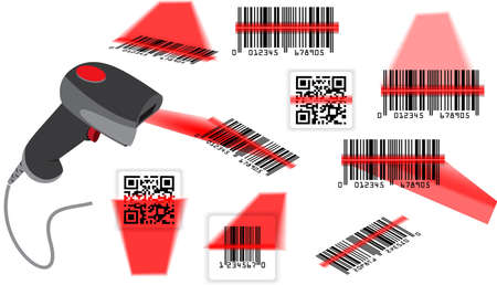 set of various bar code or set of packaging label bar code or qr codes. eps 10,   easy to modify