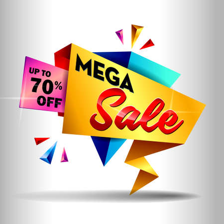 set of realistic big sale banner or banner template special offer or black friday discount banner. eps vectorのイラスト素材