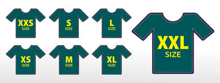 set of realistic size clothing label isolated or clothing fabric ribbon label or garment tags symbols. eps vectorのイラスト素材