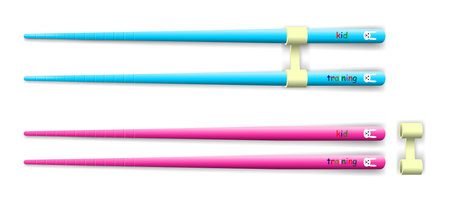 set of wooden chopstick for kid isolated or chopstick for eating sushi, sea food, japanese and chinese food. eps vectorのイラスト素材