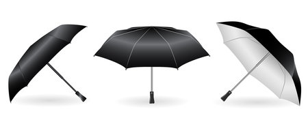 set of realistic mini umbrella in various type.のイラスト素材