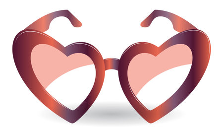 realistic eye glasses isolated on white backgroundのイラスト素材