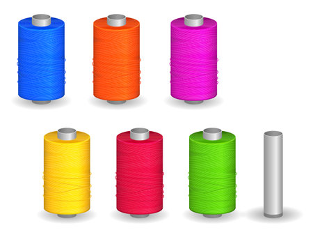 set of realistic sewing supplies for tailoring. eps vectorのイラスト素材