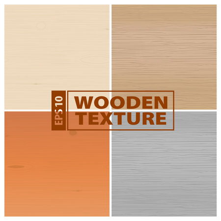 Set of wood texture background. Vector Illustration. Eps 10.のイラスト素材