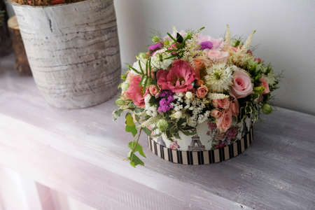 Floral bouquet arrangement. Beautiful floral arrangement for special events.の写真素材