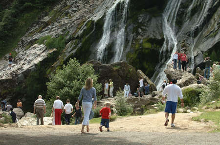 Powerscourt Waterfall, Co. Wicklow, Irelandの写真素材