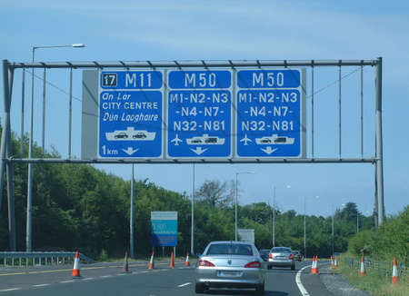 Irish Dual Carriageway Signsの写真素材
