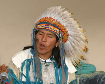 South American Indian Musicianの写真素材