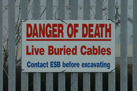 Danger of Death Signの写真素材