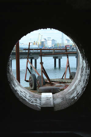 Dublin docklands portal viewの写真素材