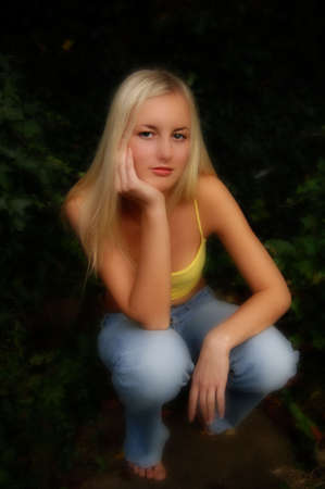 Model Sittingの写真素材