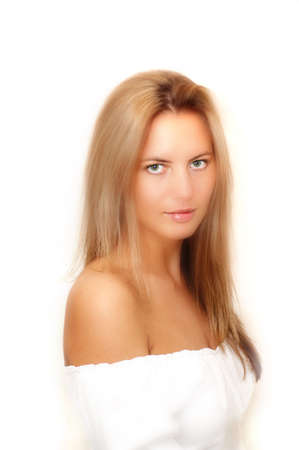 Model with High Key Lightingの写真素材