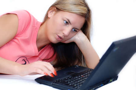 Laptop userの写真素材
