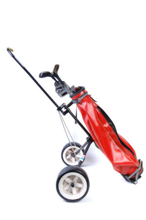 Golf Clubs isolated on whiteの写真素材
