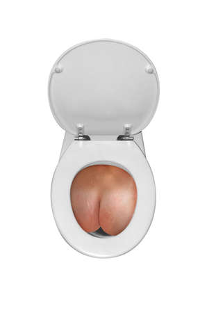 One of several wacky images from my toilet seriesの写真素材