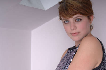 Attractive Teenage Fashion Model in Natural Lightの写真素材