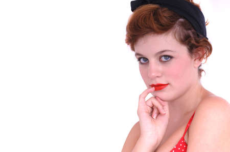 Attractive Teenage Fashion Model in Studio Shootの写真素材