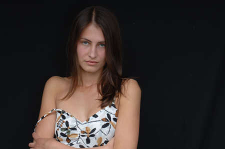 Gorgeous Teen Model in studio fashion shootの写真素材