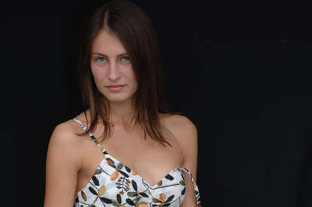 Gorgeous Teen Model in studio fashion shootの写真素材