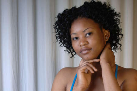 Attractive Black Teen Fashion Model の写真素材