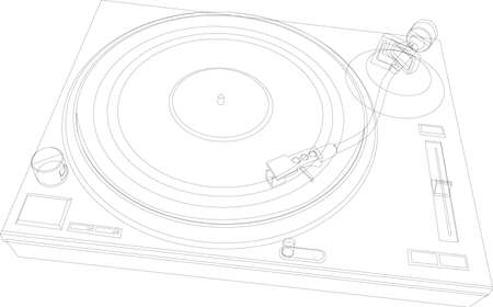 DJ Deck Outlineのイラスト素材