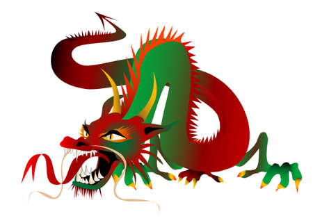 Asian Dragon (Vector fully editable and resizable)のイラスト素材