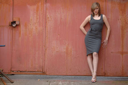 Beautiful Fashion Model Photographed in Natural Lightの写真素材