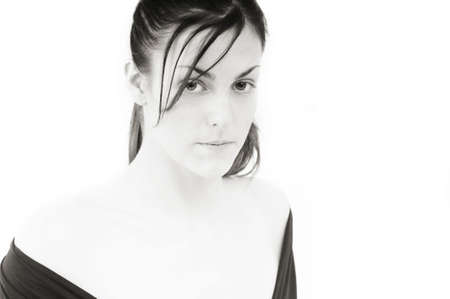 Black and white modelの写真素材