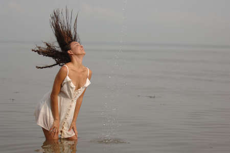 Portrait of a beautiful young fashion modelの写真素材