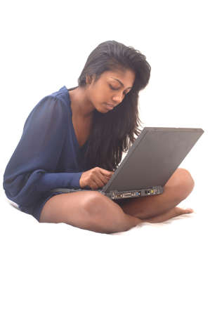 Laptop Girlの写真素材