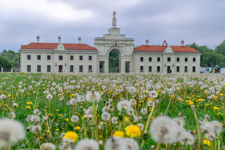 Reconstructed parts of Sapiega Palace in Ruzhany, Belarusのeditorial素材