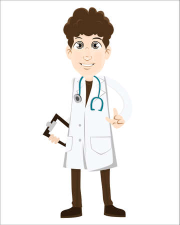 illustration of doctor officeのイラスト素材