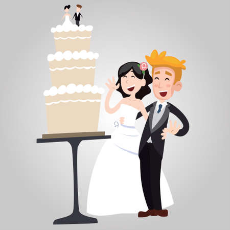 illustration of wedding cakeのイラスト素材