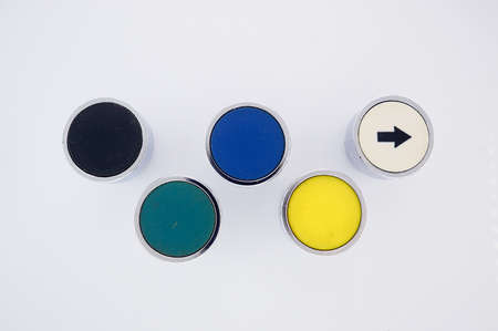 Electrical switch buttonsの写真素材