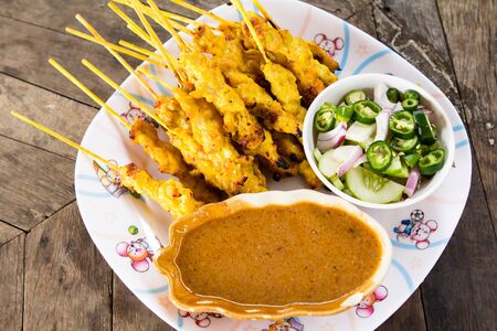 Delicious Asian Cuisine pig Satay の写真素材