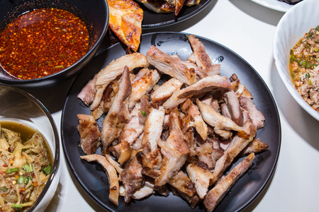 Grilled Pork Dishes-Thai Foodの写真素材