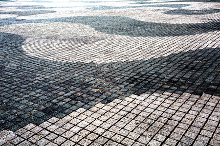 Wave pattern design in cobblestone 